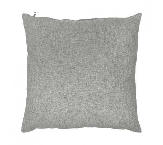 Coussin Chambray En Polyester Gris Clair 45 X 45 Cm - Bes 4841