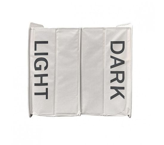 Bac à Linge 2 Parties Blanc Et Couleurs - Dark Light