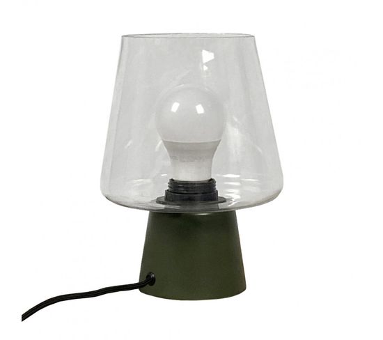 Lampe De Chevet Vintage Métal Vert H21cm - Bree 6197