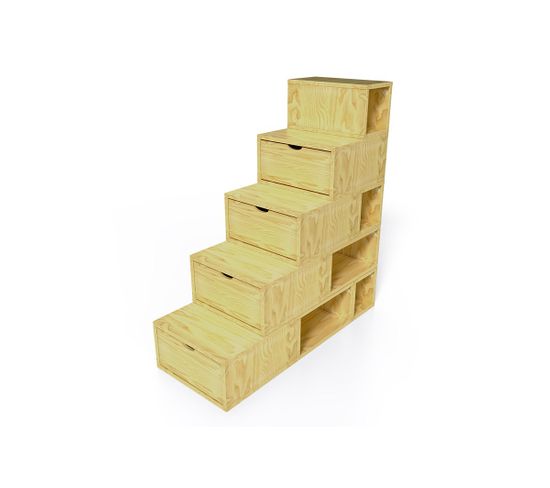 Escalier Cube De Rangement Hauteur 125 Cm  Miel