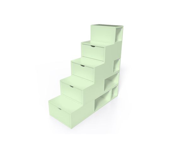 Escalier Cube De Rangement Hauteur 125 Cm  Vert Pastel