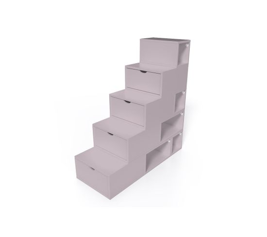 Escalier Cube De Rangement Hauteur 125 Cm  Violet Pastel