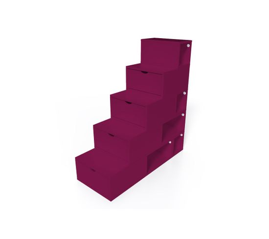 Escalier Cube De Rangement Hauteur 125 Cm  Prune