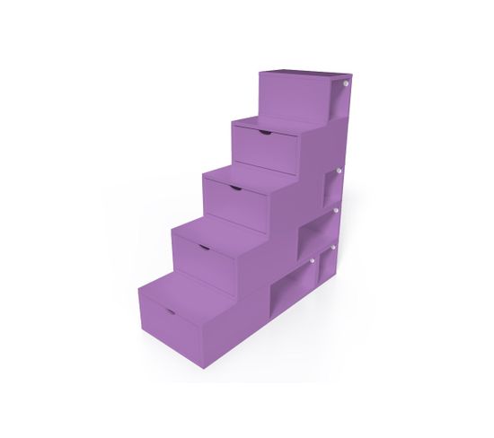 Escalier Cube De Rangement Hauteur 125 Cm  Lilas