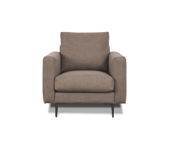 Fauteuil Caruso Tissu Taupe - 1 Place