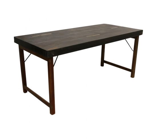Vintage - Table Pliante Bois Noir