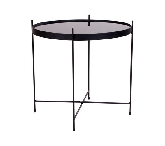 Glina - Table Basse - Métal Et Verre - 48 Cm