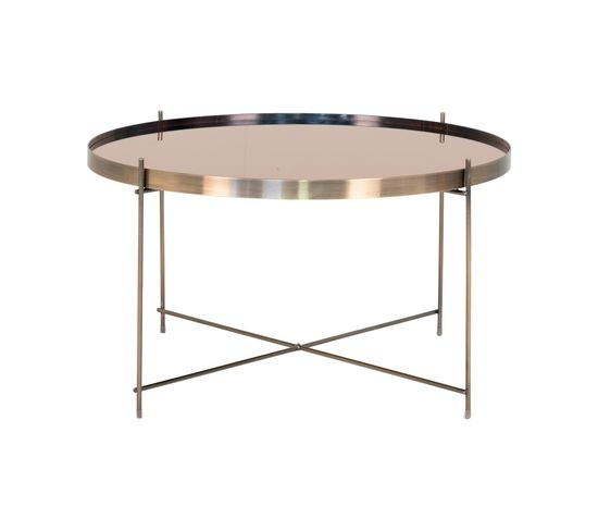 Glina - Table Basse - Métal Et Verre - 70 Cm