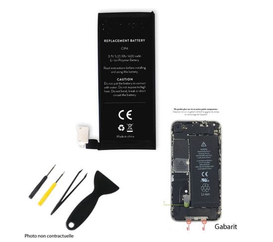 Kit Reparation Batterie Iphone4  Bat4r Pour Smartphone Apple