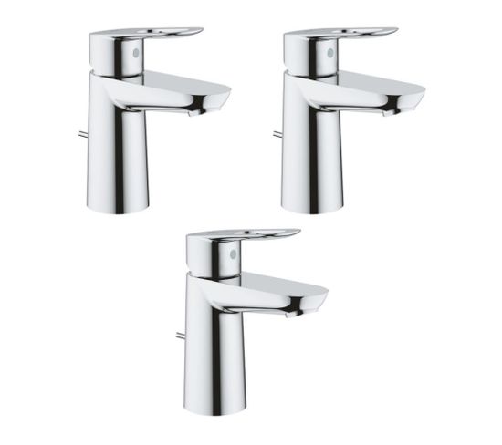 Grohe Lot De 3 Mitigeurs Lavabo Bauloop Taille S