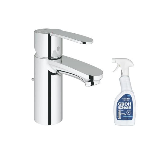 Mitigeur Lavabo Grohe Quickfix Wave Cosmopolitan Taille S + Nettoyant Grohclean