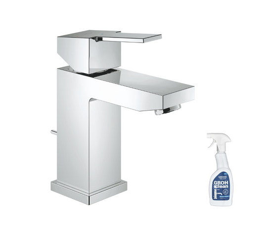 Mitigeur Lavabo Grohe Quickfix Sail Cube Taille S + Nettoyant Grohclean