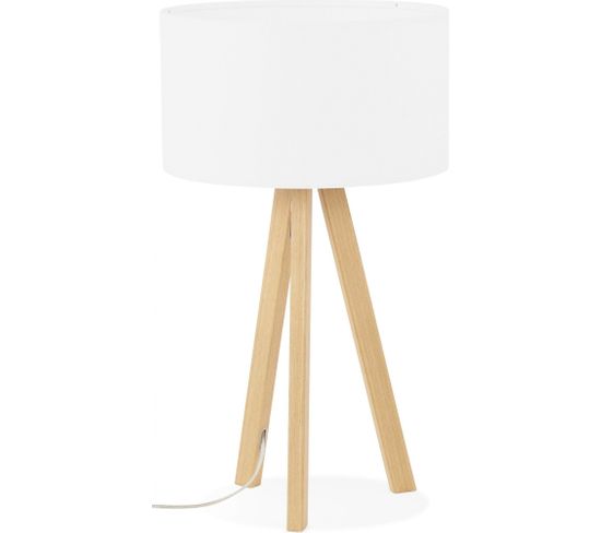 Lampe De Table Résine Blanc 36x36x64cm