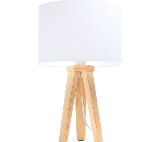 Lampe De Chevet Bois Clair 30x30x46cm