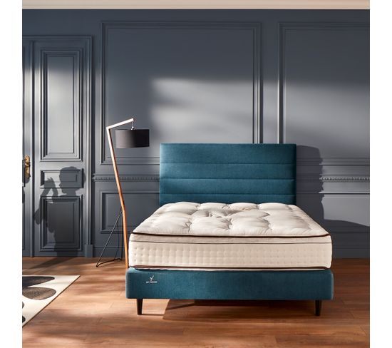 Tête de lit tissu L.160 cm NUIT FAUBOURG VICTOIRE bleu