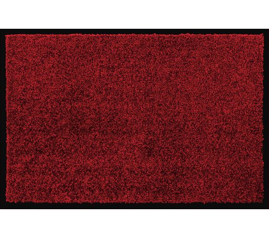 Tapis Anti-poussière En Polyamide Coloris Rouge - Dim : 90 X 150 Cm