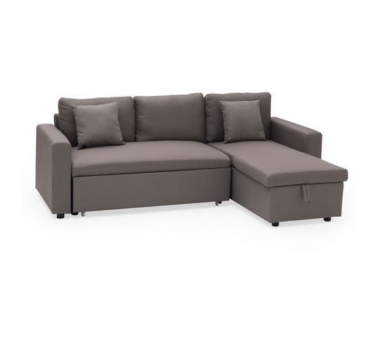 Canapé D'angle Convertible Clark 3 Places Taupe