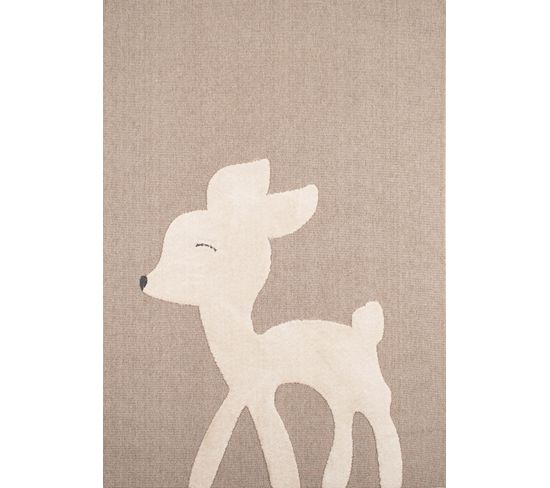 Tapis Enfant Beige Crème Bambi 80x150