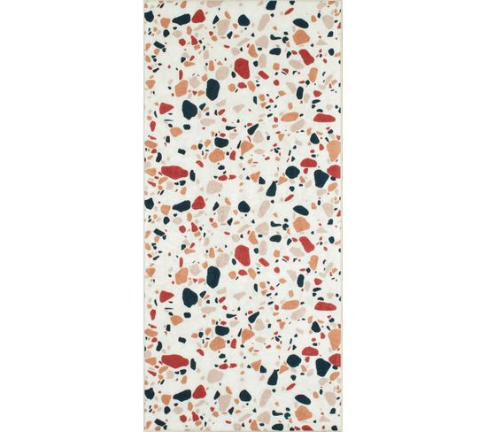 Tapis De Bain Rectangle Avec Motif Abstrait - 60x130 Cm - Almafie - Multicolore