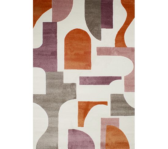 Tapis De Salon Memphis Géométrique Multicolore 120x160