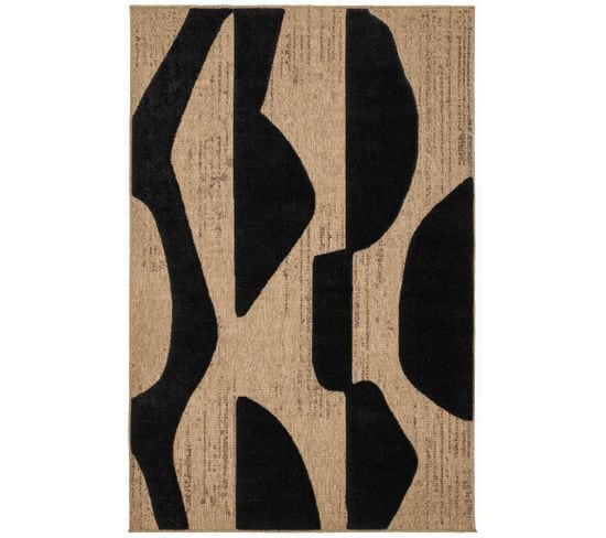 Tapis De Salon Palma Relief Noir 80x150
