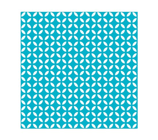 Lot De 20 Serviettes Papier Geometrique Bleu