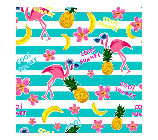 Lot De 20 Serviettes Papier Summer Flamingo