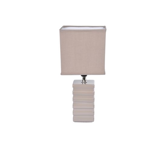 Lampe Pilier Strie Taupe