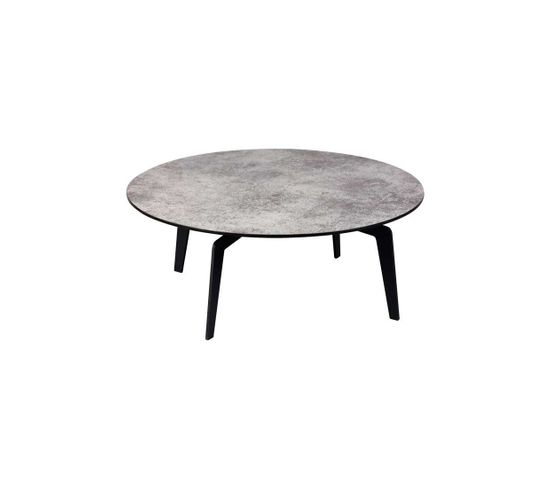 Table Basse Ronde Acier/céramique Gris - Yppa