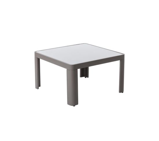 Table Basse D'extérieur Aluminium/verre Gris - Flores