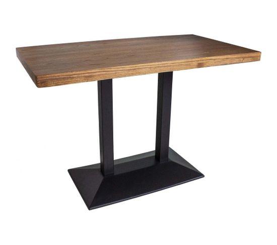Table Bistrot Double Pied 110 X 60 X 75 Cm