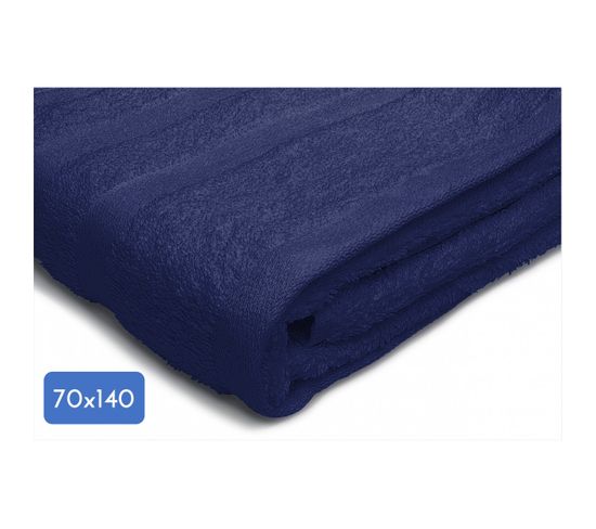 Drap De Douche Uni 70x140cm 100% Coton - 500g/m2 - Bleu