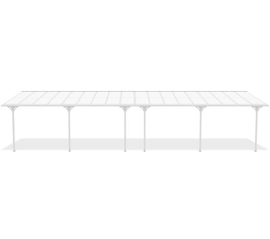 Pergola/carport Adossé 33m² Kleo 1100l300 Aluminium Blanc