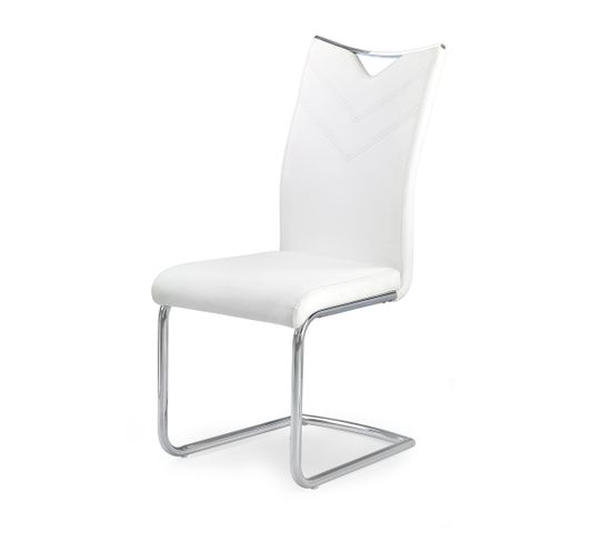 Chaise Design Métal Et Éco-cuir Octavia - Blanc