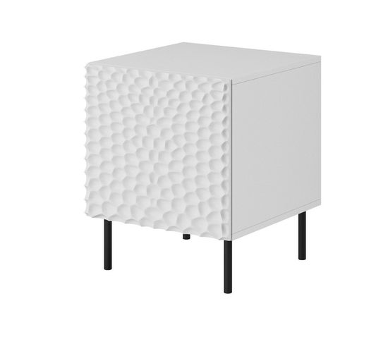 Table De Nuit Design Blanc Mat (x2) Sumoc