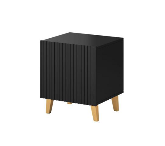 Lot De 2 Tables De Nuit Design Cube Noir Mat Gustave