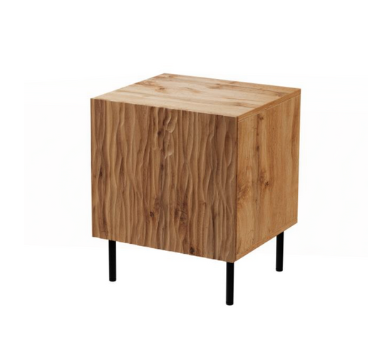 Table De Chevet Design Décor Chêne Wotan Mokt (x2)