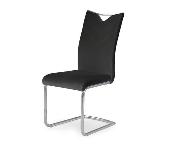 Chaise Design Métal Et Éco-cuir Octavia - Noir