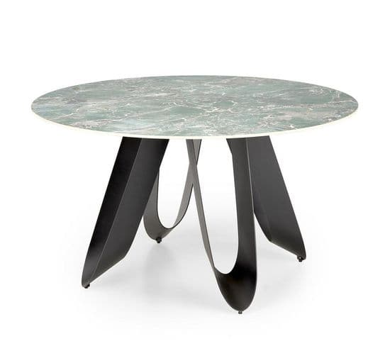 Table De Salle À Manger Ronde Design Style Marbre Vert 135cm Bobby