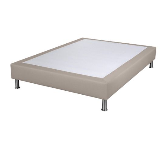 Sommier Déco Sp18 + Pieds - Sahara 160x200 - 13 Lattes - H.18 Cm - Made In France
