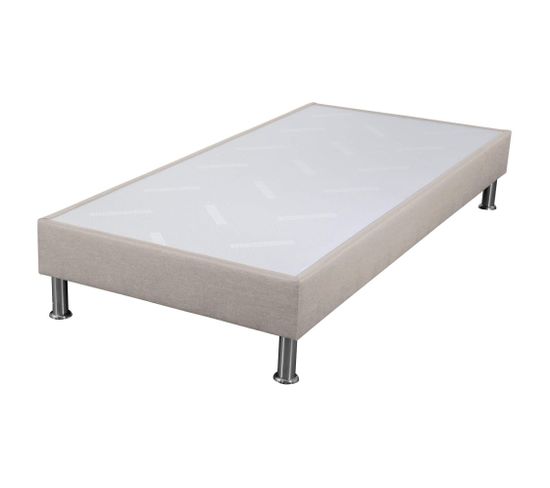 Sommier Déco Sp18 + Pieds - Sahara 90x200 - 13 Lattes - H.18 Cm - Made In France