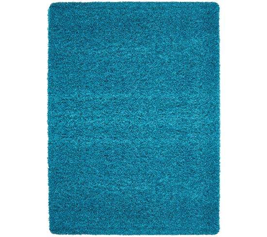 Shaggy - Tapis Uni à Poils Longs - Turquoise 080 X 250 Cm