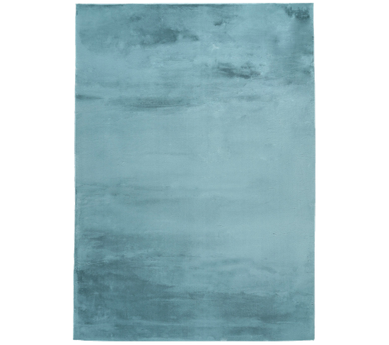 Tapis De Fourrure Velours Bleu Canard 80x150cm