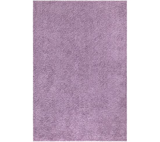 Tapis À Poils Longs Softy Violet De Parme 150x150cm