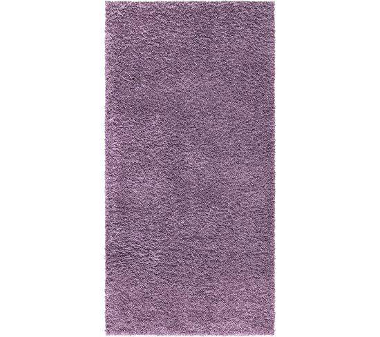 Tapis À Poils Longs Softy Violet De Parme 80x150cm
