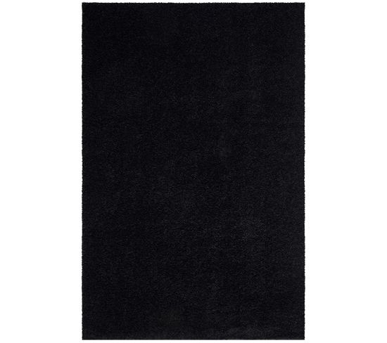 Tapis À Poils Longs Softy Noir Anthracite 150x150cm