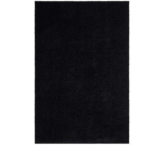 Tapis À Poils Longs Softy Noir Anthracite 120x170cm