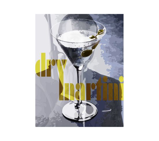 Cocktail - Signature Poster - Dry Martini - 21x30 Cm