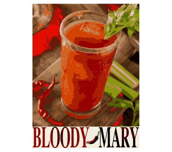 Cocktail - Signature Poster - Bloody Mary - 40x60 Cm