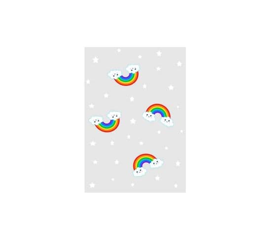 Tapis Rainbow Gris - 80x150